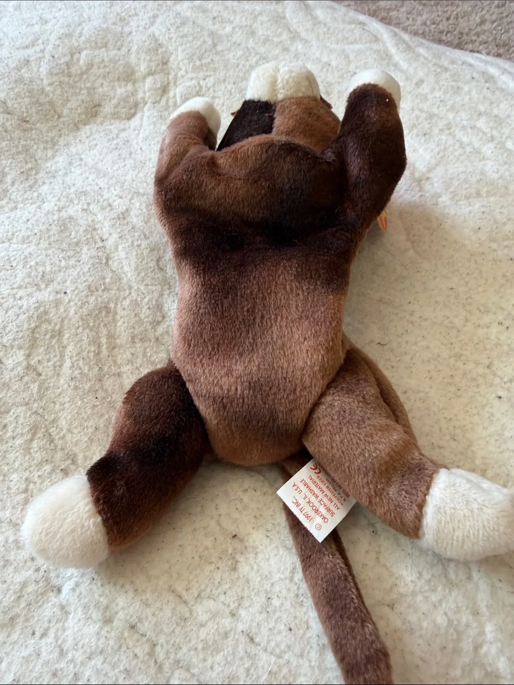 TY NEW Plush Brown and Cream Cat Toy - Pounce Soft Small Pet Plush
